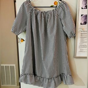 Boatneck striped dress